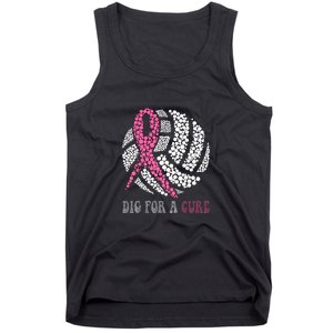 Dig For A Cure Breast Cancer Awareness Volleyball Pink Out Tank Top