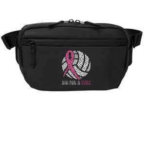 Dig For A Cure Breast Cancer Awareness Volleyball Pink Out Crossbody Pack