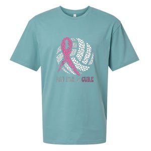 Dig For A Cure Breast Cancer Awareness Volleyball Pink Out Sueded Cloud Jersey T-Shirt