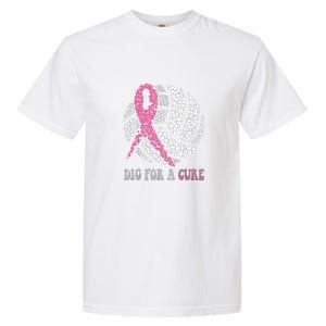 Dig For A Cure Breast Cancer Awareness Volleyball Pink Out Garment-Dyed Heavyweight T-Shirt