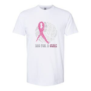 Dig For A Cure Breast Cancer Awareness Volleyball Pink Out Softstyle CVC T-Shirt