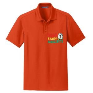 Died From Anxiety Quote Dry Zone Grid Polo