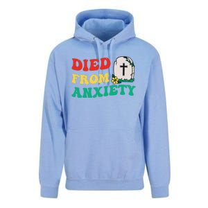 Died From Anxiety Quote Unisex Surf Hoodie