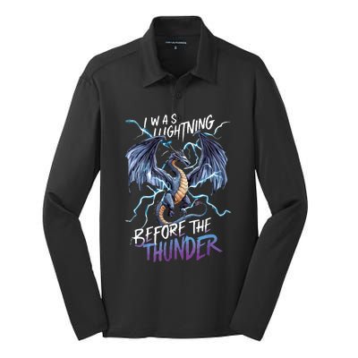 Dragon Fantasy Art Design Silk Touch Performance Long Sleeve Polo