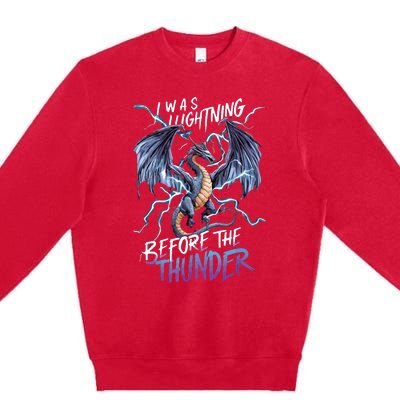 Dragon Fantasy Art Design Premium Crewneck Sweatshirt