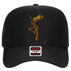 Dmb Fire Art High Crown Mesh Back Trucker Hat