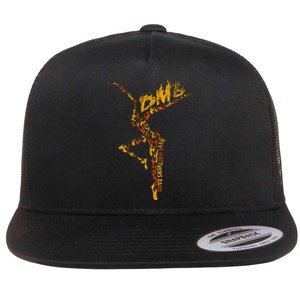 Dmb Fire Art Flat Bill Trucker Hat