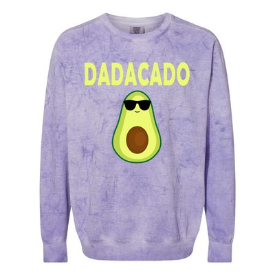 Dadacado Funny Avocado Dad FatherS Day Daddy Gift Colorblast Crewneck Sweatshirt