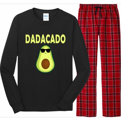 Dadacado Funny Avocado Dad FatherS Day Daddy Gift Long Sleeve Pajama Set