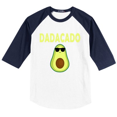 Dadacado Funny Avocado Dad FatherS Day Daddy Gift Baseball Sleeve Shirt