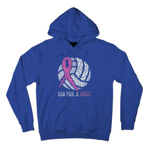 Dig For A Cure Breast Cancer Awareness Volleyball Pink Out Hoodie