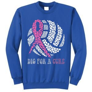 Dig For A Cure Breast Cancer Awareness Volleyball Pink Out Sweatshirt