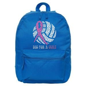 Dig For A Cure Breast Cancer Awareness Volleyball Pink Out 16 in Basic Backpack