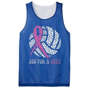 Dig For A Cure Breast Cancer Awareness Volleyball Pink Out Mesh Reversible Basketball Jersey Tank