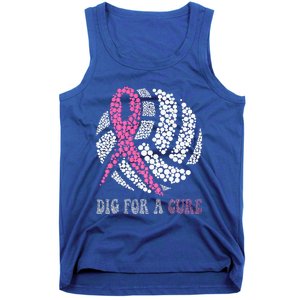 Dig For A Cure Breast Cancer Awareness Volleyball Pink Out Tank Top