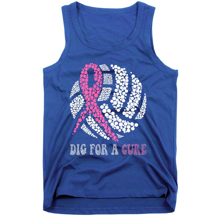 Dig For A Cure Breast Cancer Awareness Volleyball Pink Out Tank Top