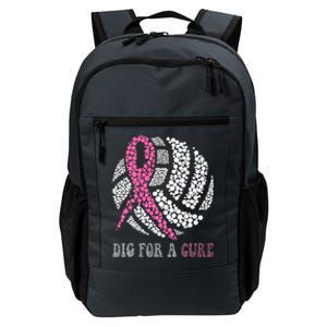 Dig For A Cure Breast Cancer Awareness Volleyball Pink Out Daily Commute Backpack