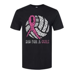 Dig For A Cure Breast Cancer Awareness Volleyball Pink Out Softstyle CVC T-Shirt