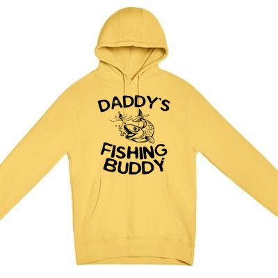 Daddys Fishing Buddy Fisherman Premium Pullover Hoodie