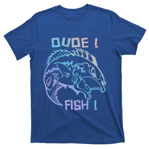 Dude! Fish! Bass American Flag Tee Gift T-Shirt