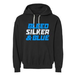 Detroit Football Bleed Silver & Blue Garment-Dyed Fleece Hoodie