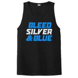 Detroit Football Bleed Silver & Blue PosiCharge Competitor Tank