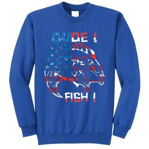 Dude! Fish! Bass American Flag Tee Cool Gift Sweatshirt