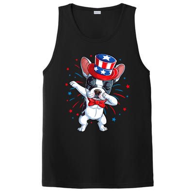 Dabbing French Bulldog 4th Of July Usa Flag PosiCharge Competitor Tank