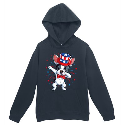 Dabbing French Bulldog 4th Of July Usa Flag Urban Pullover Hoodie