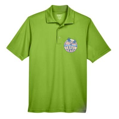 Destin Florida Beach Surf Summer Vacation Vintage Cool Gift Men's Origin Performance Pique Polo