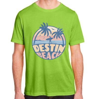 Destin Florida Beach Surf Summer Vacation Vintage Cool Gift Adult ChromaSoft Performance T-Shirt