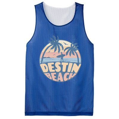 Destin Florida Beach Surf Summer Vacation Vintage Cool Gift Mesh Reversible Basketball Jersey Tank