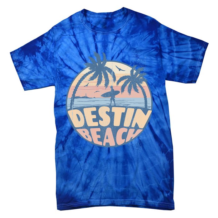 Destin Florida Beach Surf Summer Vacation Vintage Cool Gift Tie-Dye T-Shirt