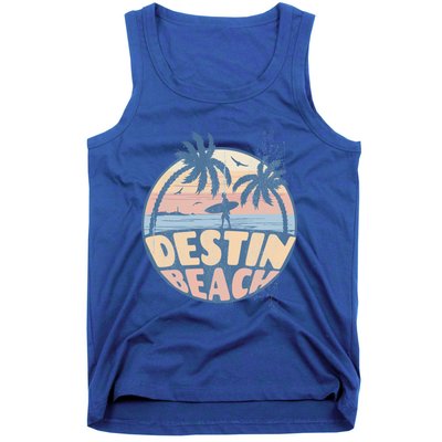 Destin Florida Beach Surf Summer Vacation Vintage Cool Gift Tank Top