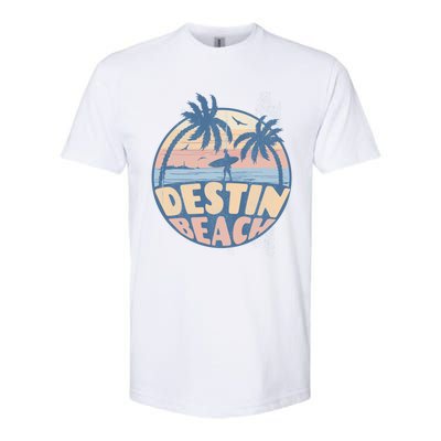 Destin Florida Beach Surf Summer Vacation Vintage Cool Gift Softstyle CVC T-Shirt