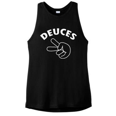 Deuces Funny Bye Ladies PosiCharge Tri-Blend Wicking Tank