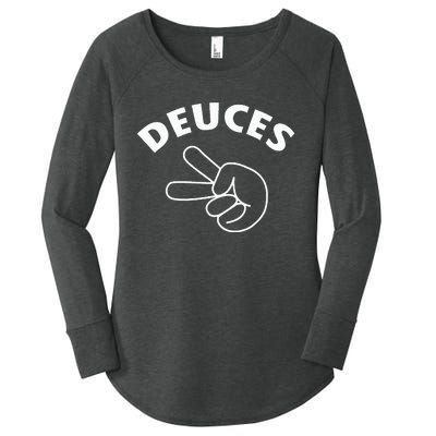 Deuces Funny Bye Women's Perfect Tri Tunic Long Sleeve Shirt