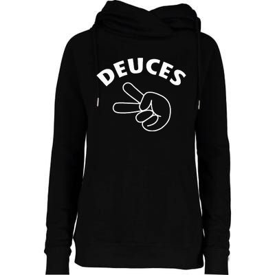 Deuces Funny Bye Womens Funnel Neck Pullover Hood