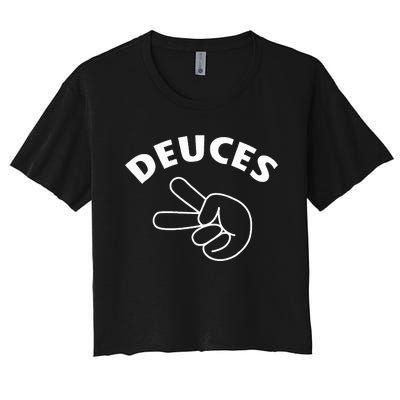 Deuces Funny Bye Women's Crop Top Tee