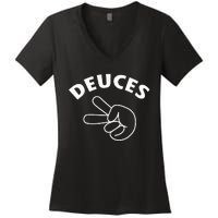 Deuces Funny Bye Women's V-Neck T-Shirt