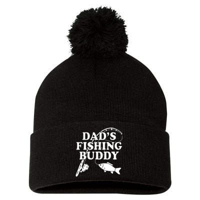 Dads Fishing Buddy Dad Matching Pom Pom 12in Knit Beanie