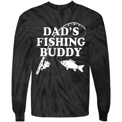 Dads Fishing Buddy Dad Matching Tie-Dye Long Sleeve Shirt