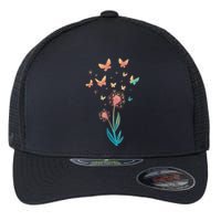 Dandelion Flower Butterfly For Butterfly Lover Summer Flexfit Unipanel Trucker Cap