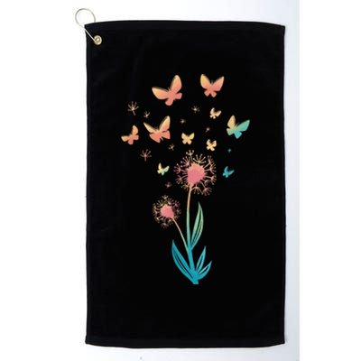 Dandelion Flower Butterfly For Butterfly Lover Summer Platinum Collection Golf Towel