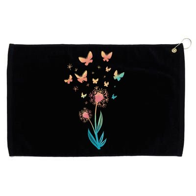 Dandelion Flower Butterfly For Butterfly Lover Summer Grommeted Golf Towel