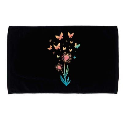 Dandelion Flower Butterfly For Butterfly Lover Summer Microfiber Hand Towel