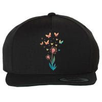 Dandelion Flower Butterfly For Butterfly Lover Summer Wool Snapback Cap