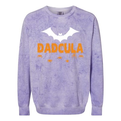 Dadcula Funny Bat Boo Dad Halloween Costume Design Halloween Great Gift Colorblast Crewneck Sweatshirt