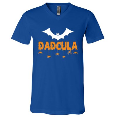 Dadcula Funny Bat Boo Dad Halloween Costume Design Halloween Great Gift V-Neck T-Shirt