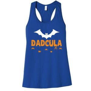 Dadcula Funny Bat Boo Dad Halloween Costume Design Halloween Great Gift Women's Racerback Tank